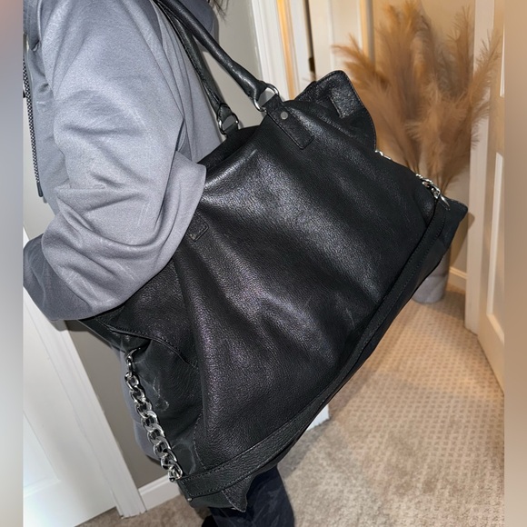 Michael Kors Black Leather Slouchy Shoulder/Duffle Bag - Picture 7 of 10